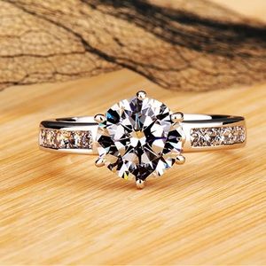 Sterling Silver Engagement Ring- Size 7